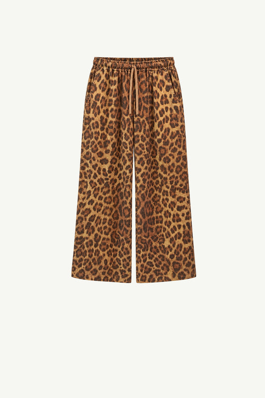 Linen Animal Print Trousers