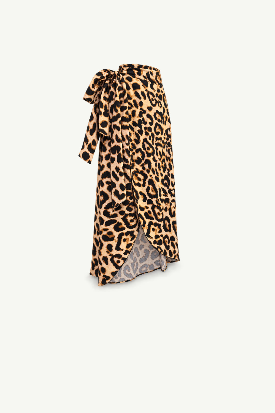 Leopard Print Wrap Skirt