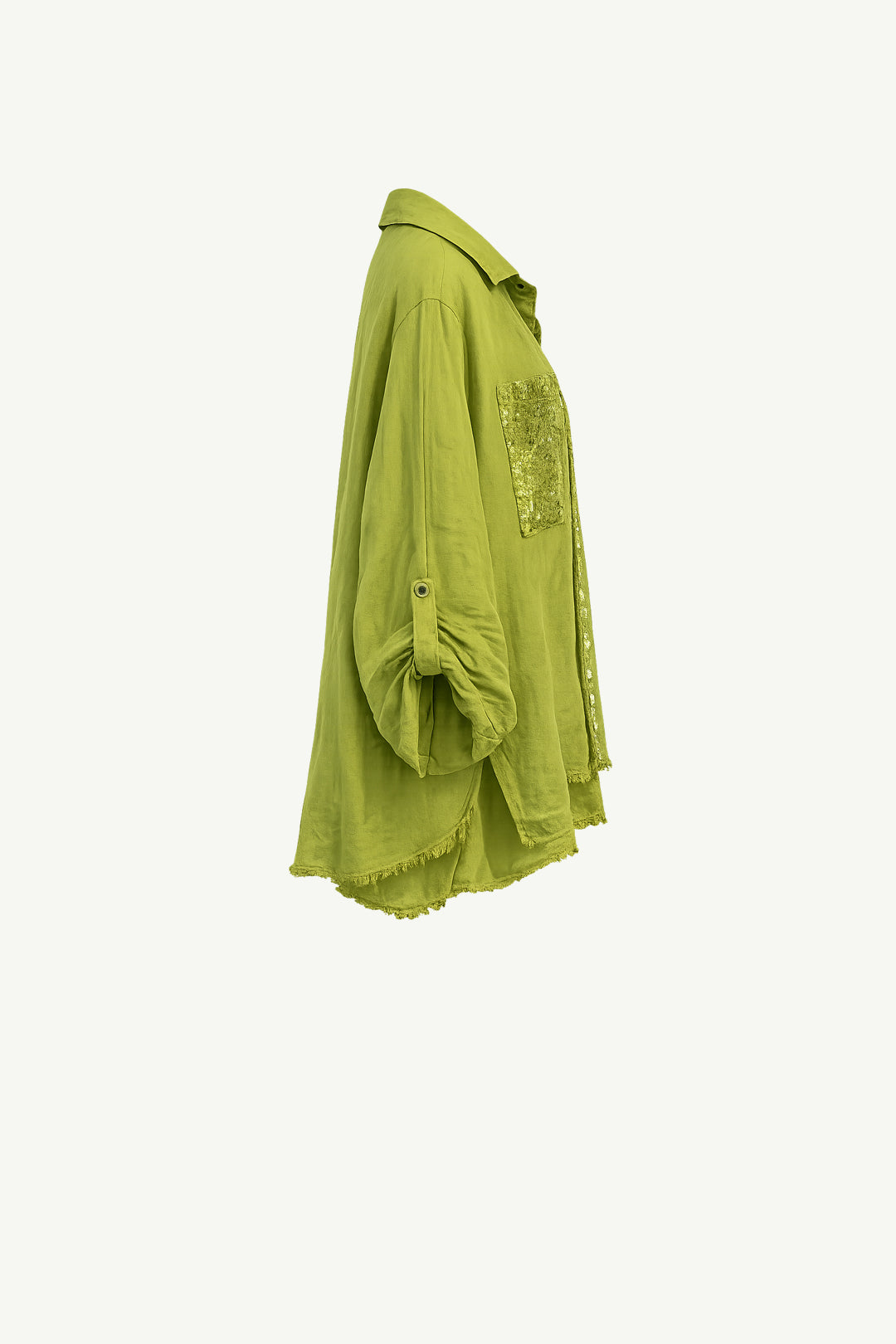 Linen Sequence Blouse Chatreuse