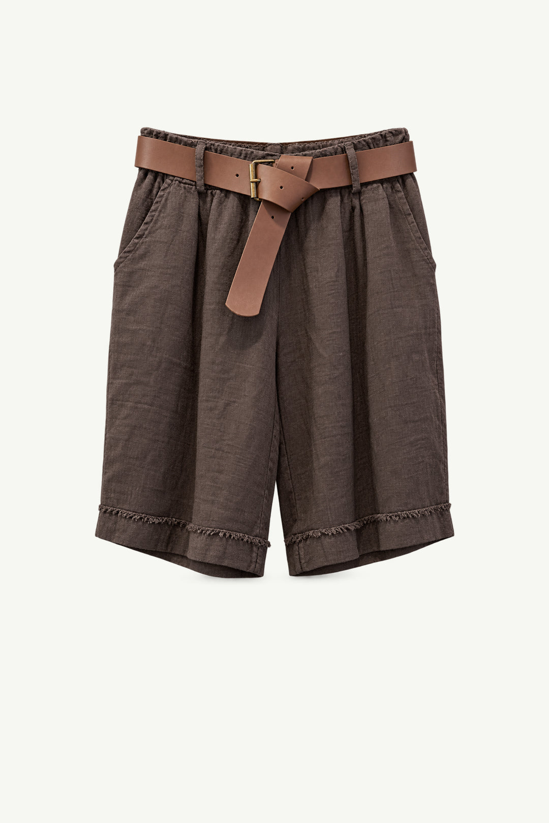 Linen Shorts with Belt