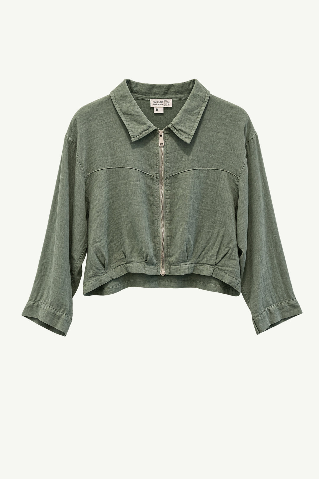 Zip Up Linen Jacket