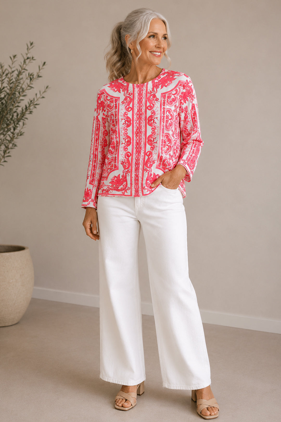 Majolica Print Top