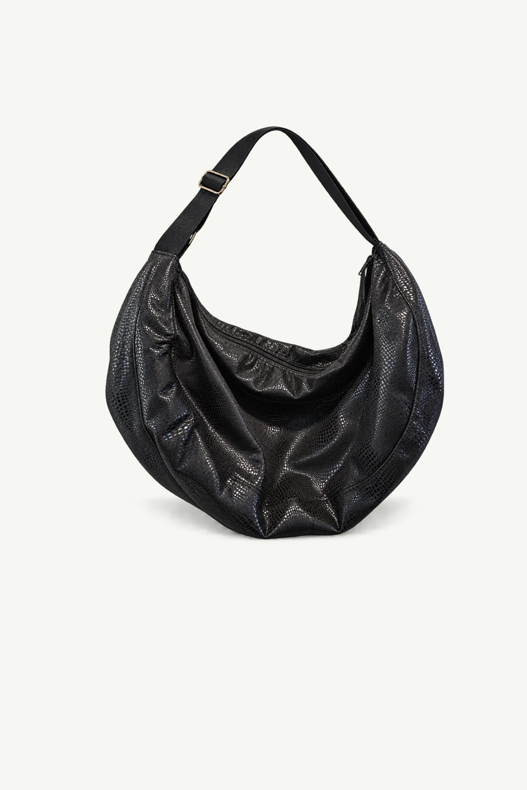 Black + Pink Leopard Slouch Bag