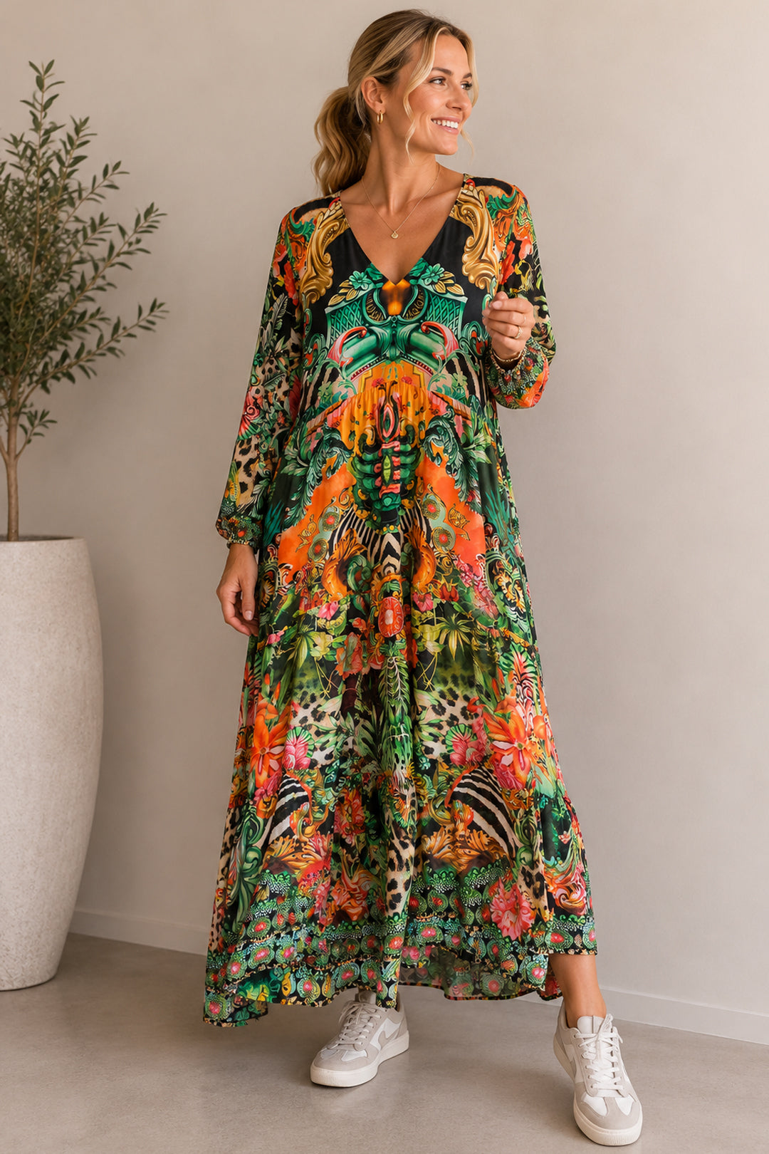 Mystique Frill Midi Dress