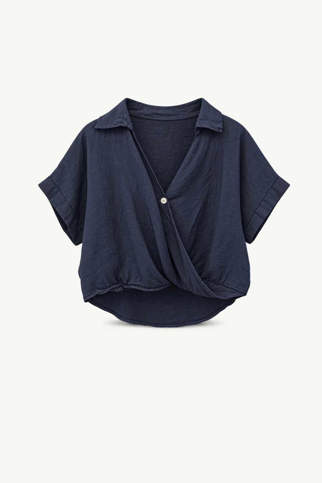 Linen Front Wrap Top