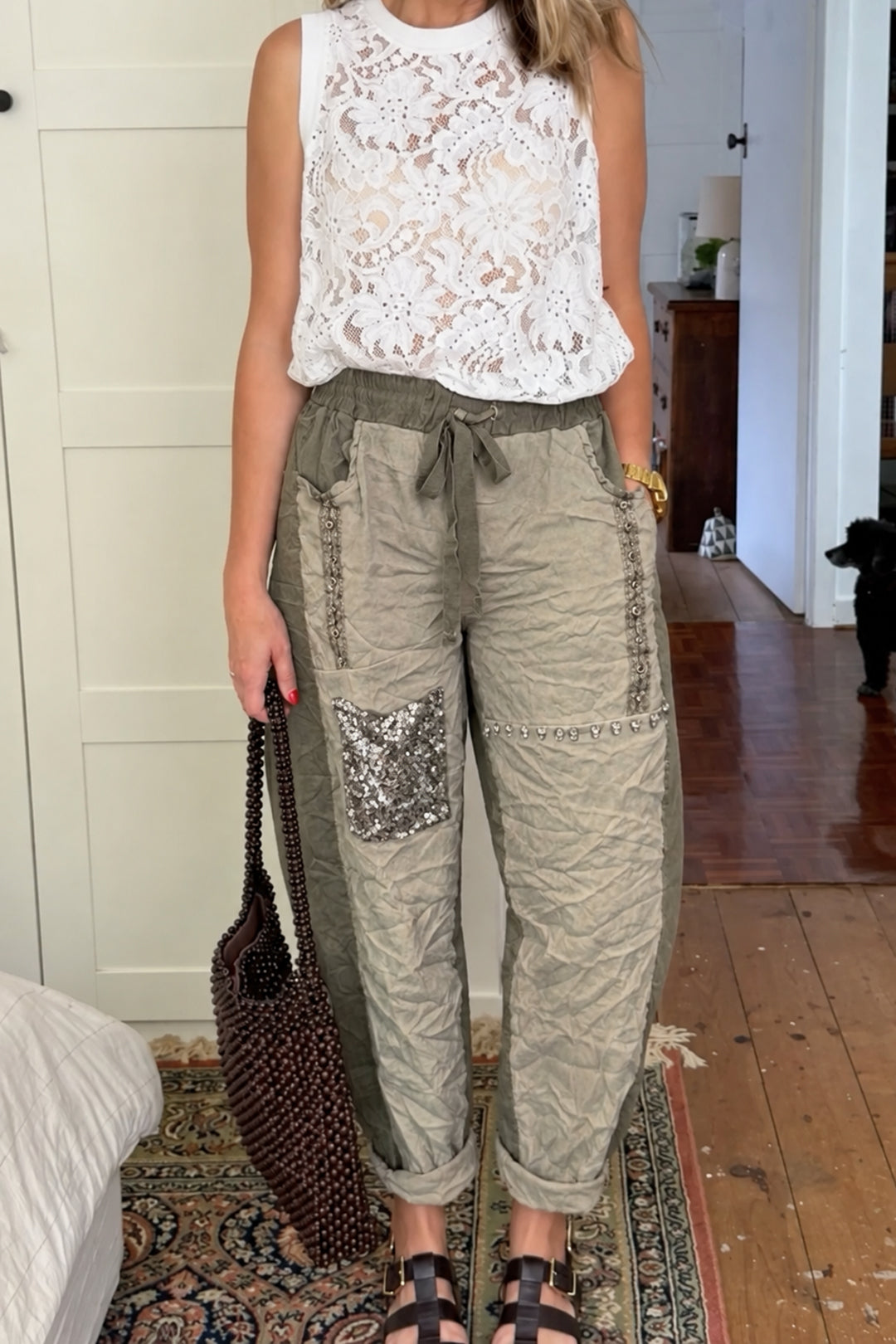 Italian Rhinestone Pants