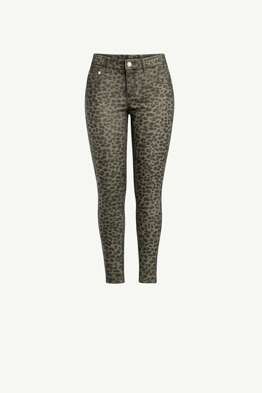 Olive Leopard Stretch Pants