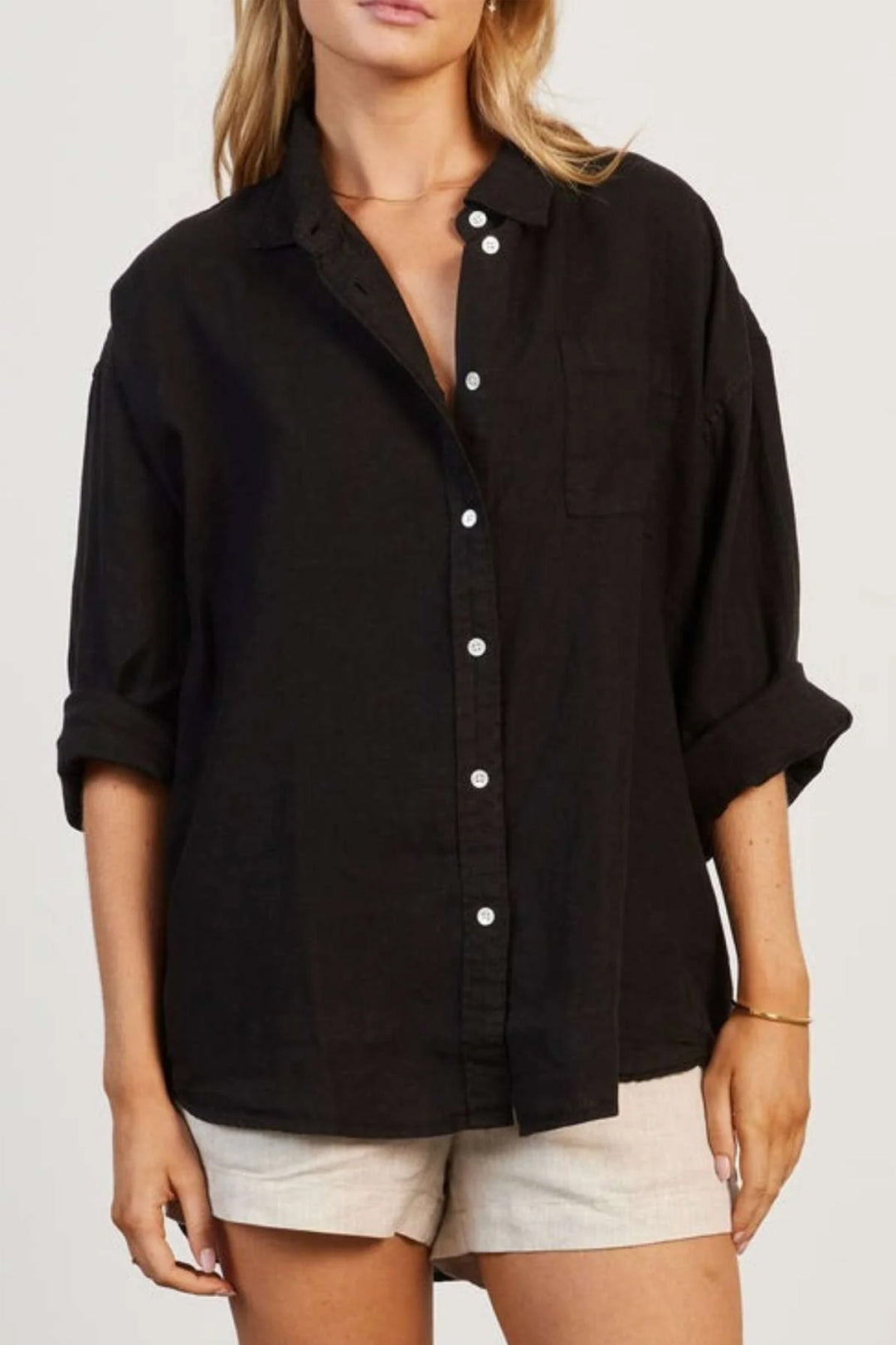 Linen Oversized Button Up
