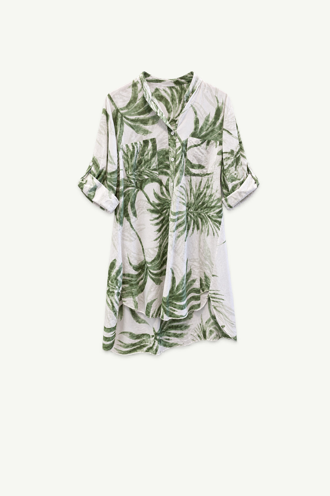 Sage Botanical Cotton Dress