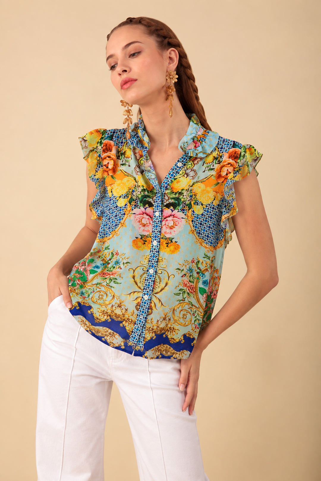 Paradise Blouse Light Blue Crown