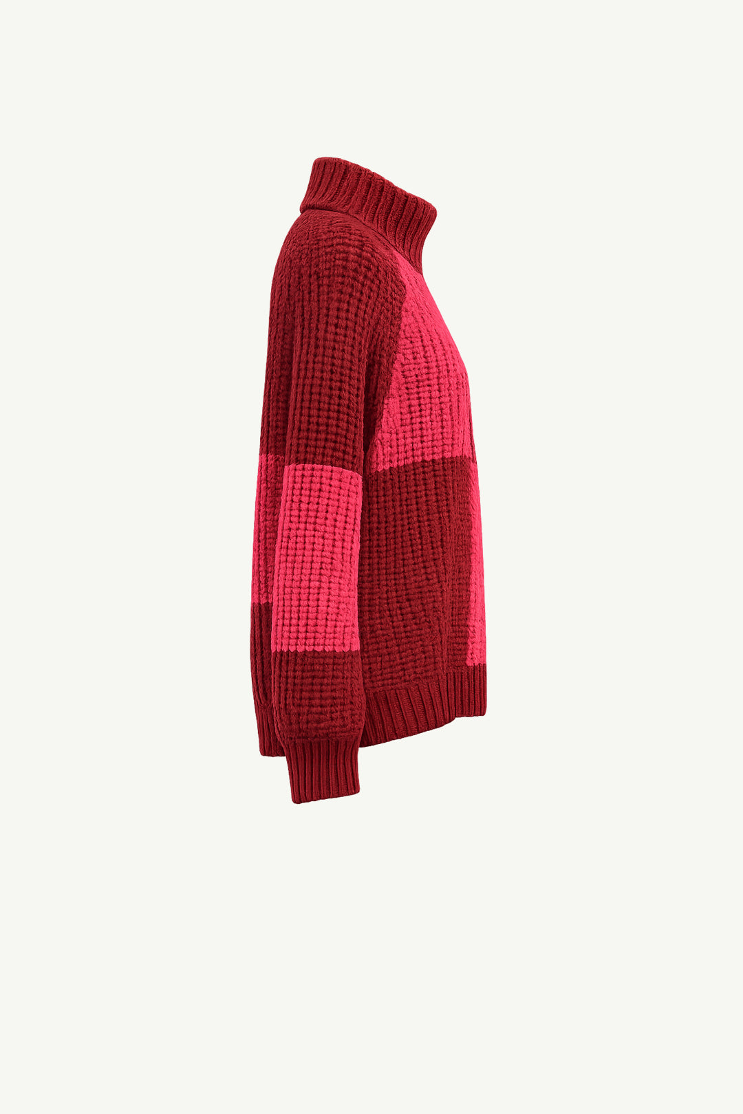 Two-toned knit sweater