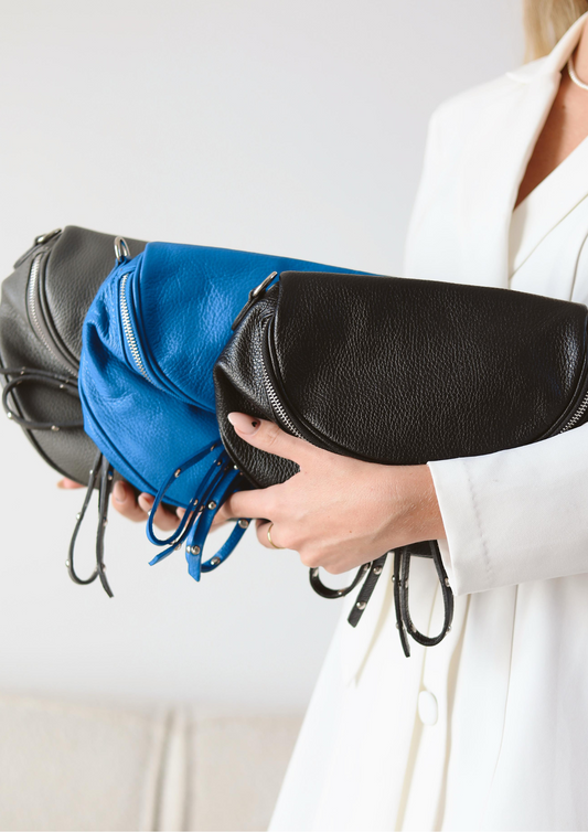 Italian leather sling bags