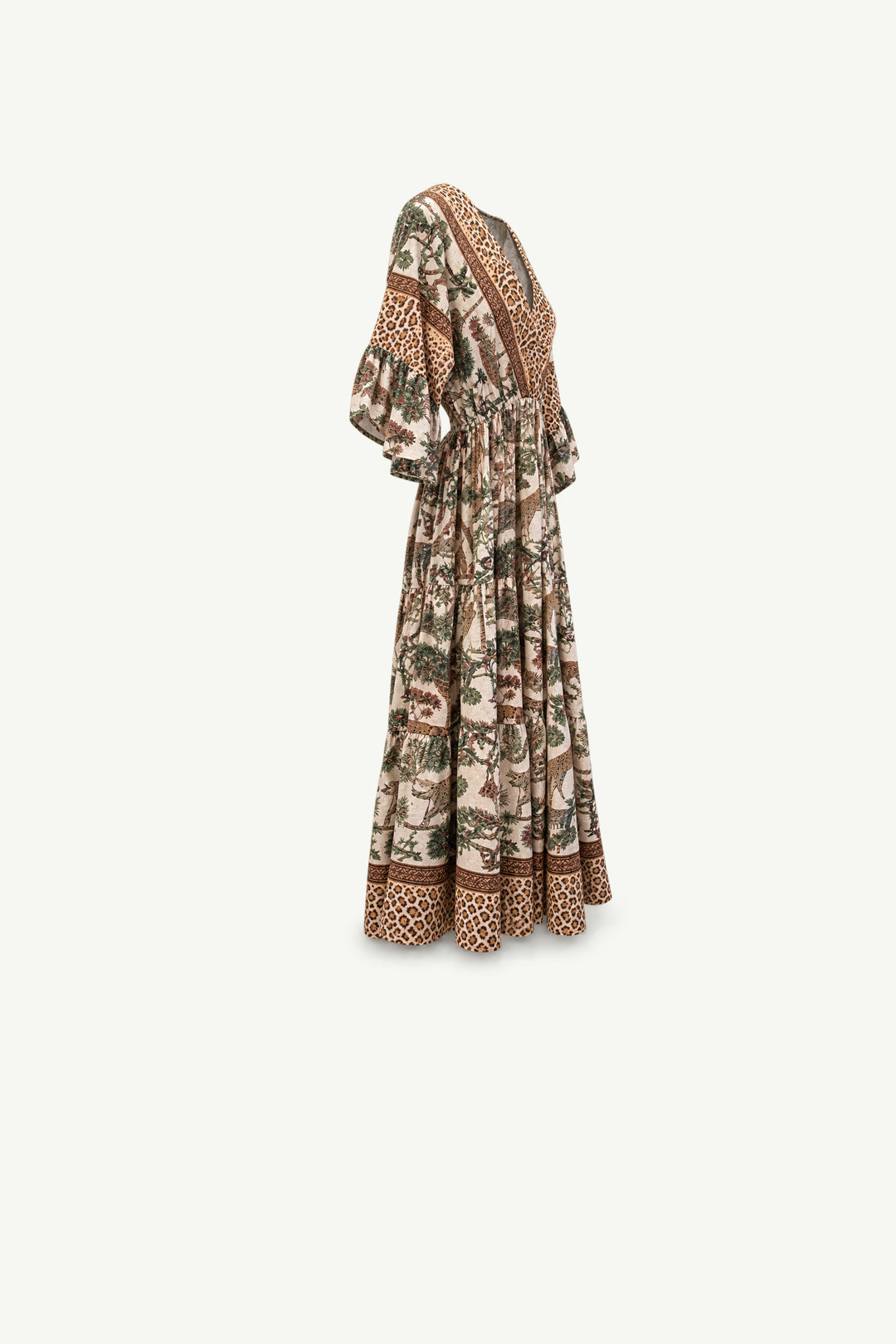 Safari V-Neck Maxi Dress