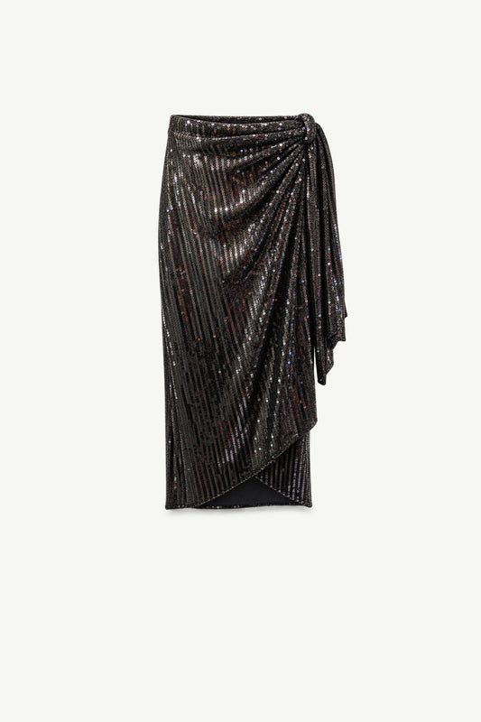 Sequin Wrap Skirt