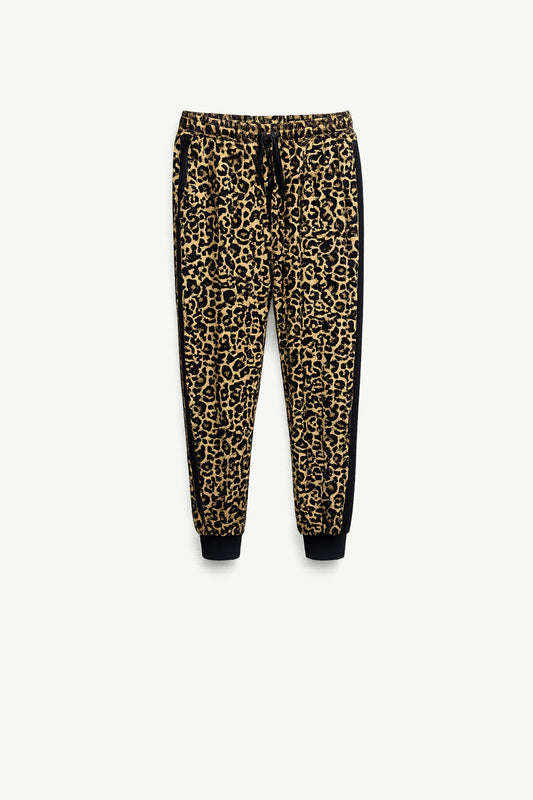 Olive Leopard Joggers