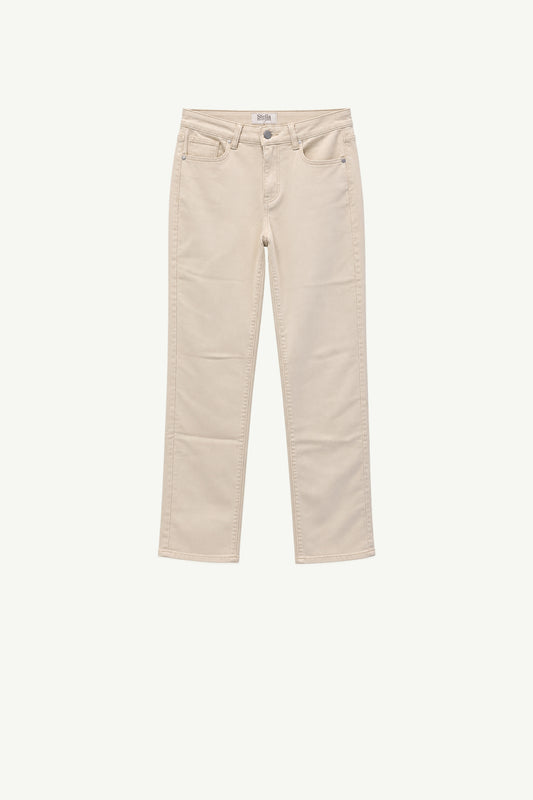 Stone Denim Straight Leg