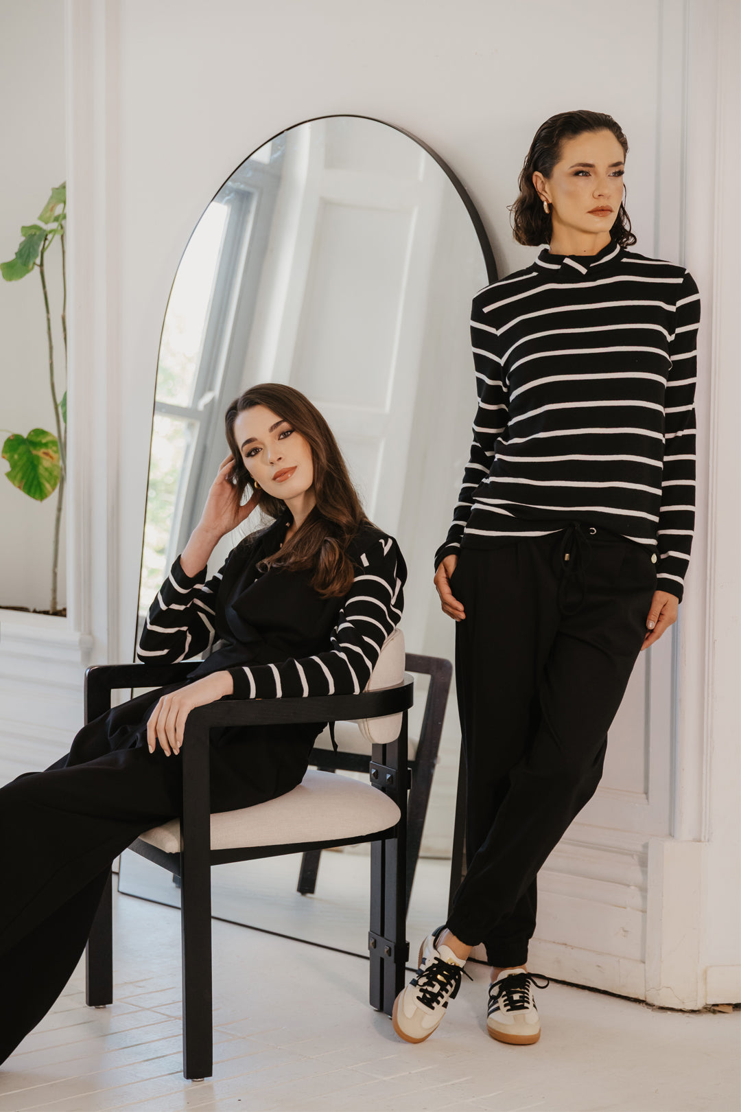 Knotted Stripe Knit Top