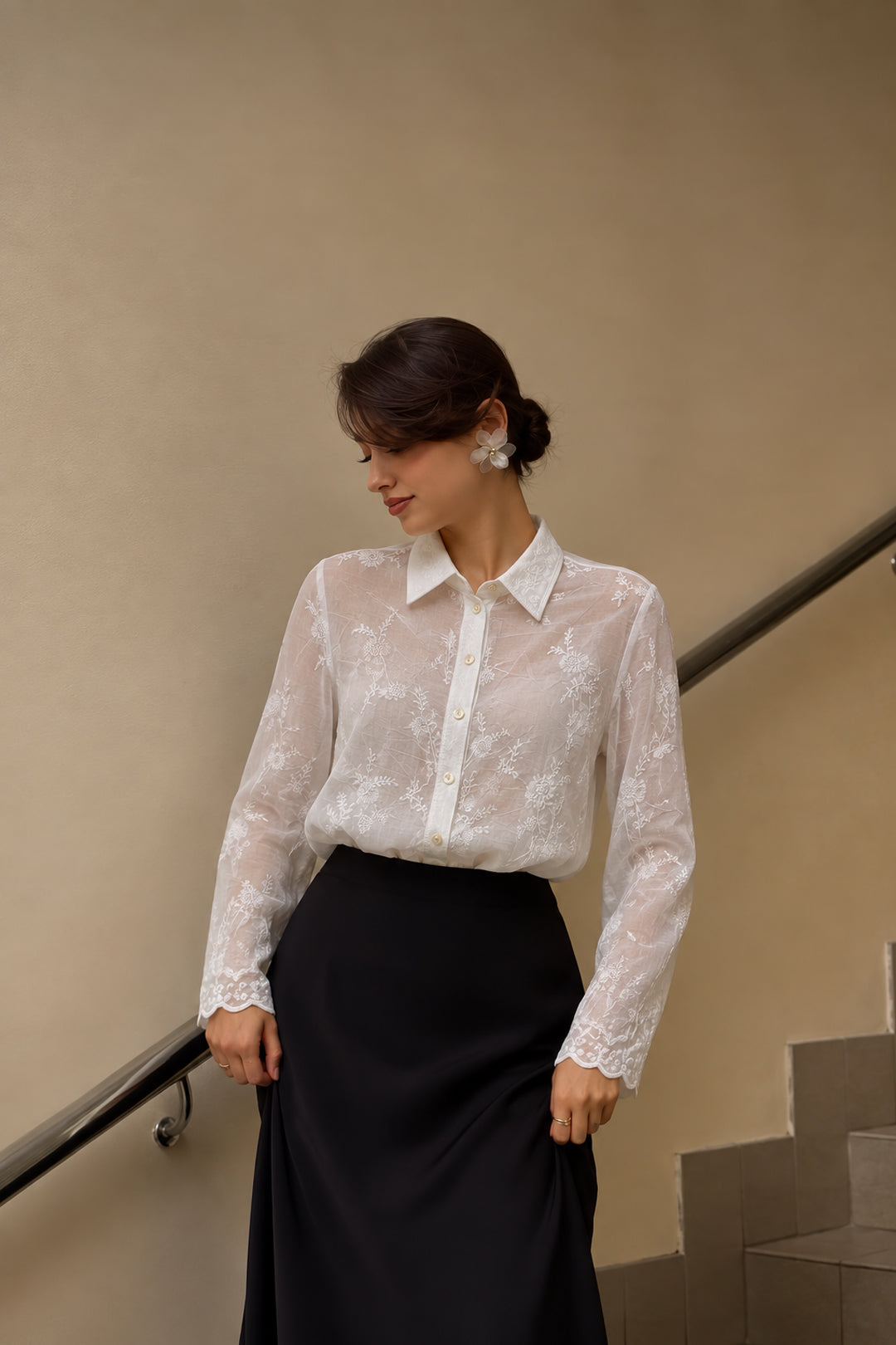 Floral Embroidered Blouse