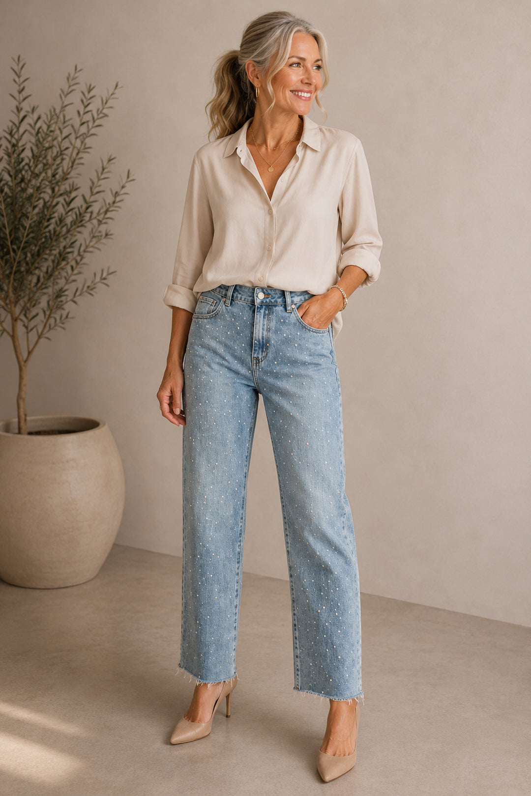 Wide Leg Denims Blue